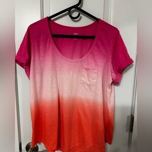 a.n.a Vibrant Pink and Orange Ombre Tee